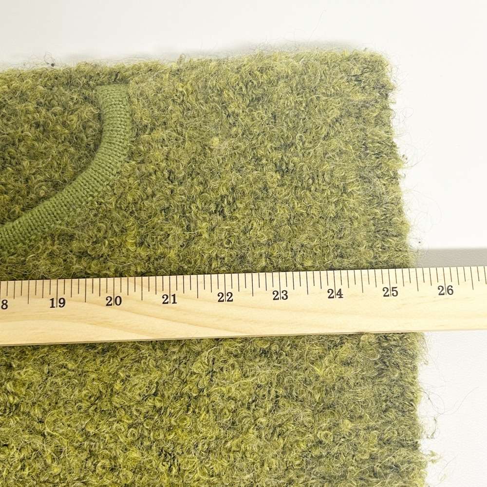 Tabask Womens Handmade In Peru Knit Alpaca Wool Blend Vest‎ M Green Zip Pockets - Picture 8 of 8